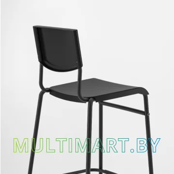 Стул барный Ikea Стиг 304.984.23 (черный) картинка 2